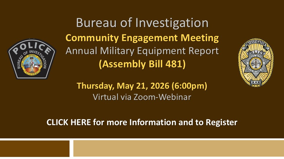 You are invited to a Community Engagement Meeting